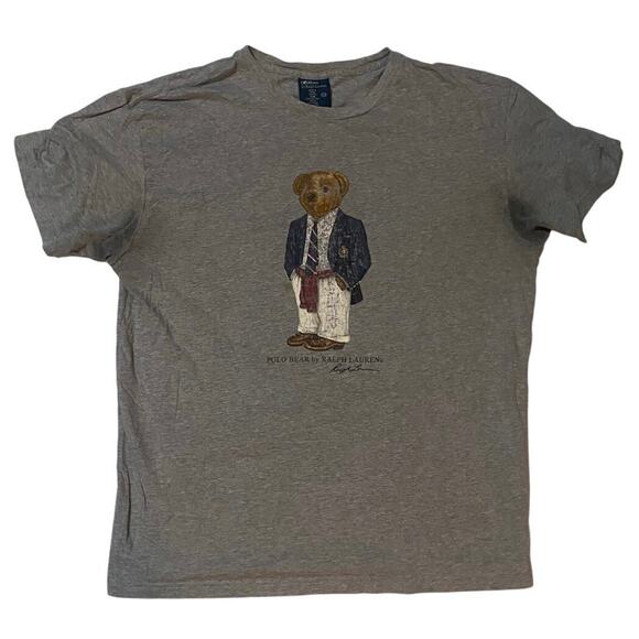 90’s Vintage Ralph Lauren Polo Bear University Bear Shirt - Picture 1 of 4